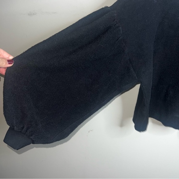 Free People Sleeves Like These Sweatshirt Black Size Large - Picture 9 of 9